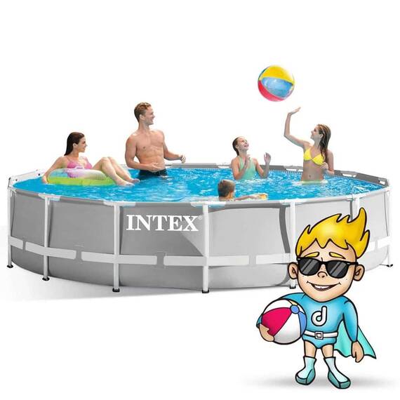 ​Piscina cu cadru, material PVC durabil cu 3 straturi, pompa de filtru, scara metalica, prelata si folie, skimmer, kit de curatare cu aspirator, rotunda, 14614 litri, 457 x 107 cm - 7- Roveli