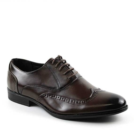 Pantofi barbatesti , casual , stil Oxford  A611-8-BROWN - - Roveli