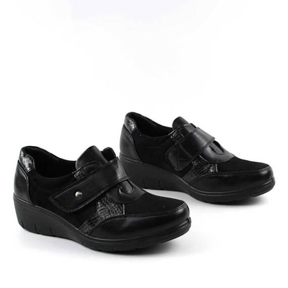 Pantofi dama cu platforma , cu insertii piele de sarpe 217-BLACK, Culoare (12): Negru, Marime (12): 38 - 3- Roveli