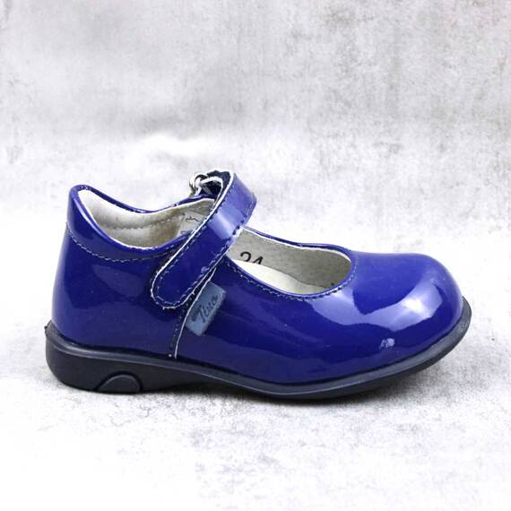 Pantofi usori , de copii , din piele naturala , lacuita 1862-BLEUMARIN/LAC, Culoare (12): Albastru, Marime (12): 25 - 3- Roveli