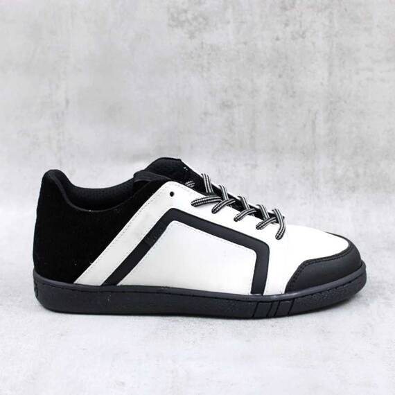 Sneakers dama , din piele naturala , cu insertii de catifea 7013-NEGRU/ALB, Culoare (12): ALB/NEGRU, Marime (12): 39 - 4- Roveli