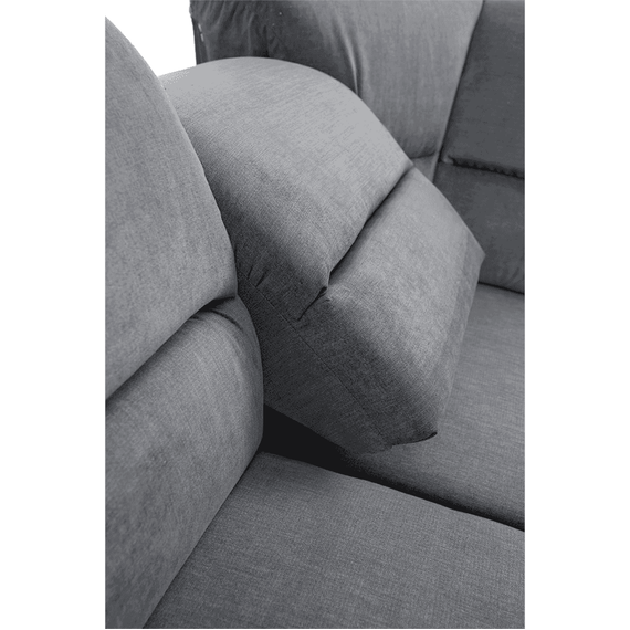 Colţar extensibil, material textil gri, model dreapta, SANTIAGO - 11- Roveli