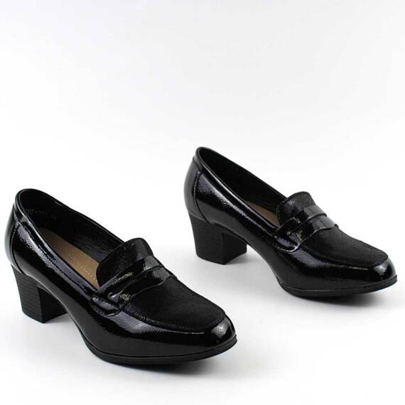 Pantofi dama , comozi , cu reflexii stralucitoare 197-BLACK, Culoare (12): Negru, Marime (12): 38 - 3- Roveli