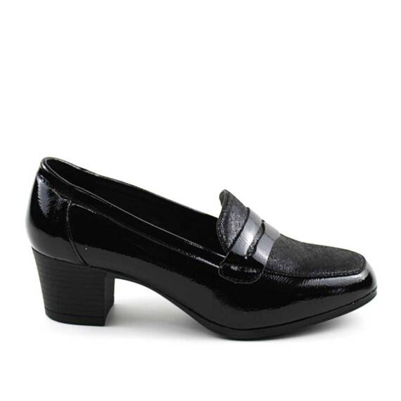 Pantofi dama , comozi , cu reflexii stralucitoare 197-BLACK, Culoare (12): Negru, Marime (12): 39 - 4- Roveli