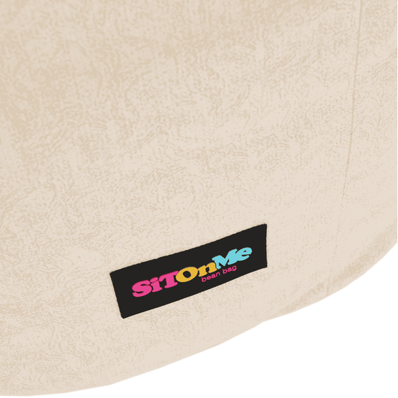 Fotoliu tip puff, ţesătură bej, KENOD - 2- Roveli