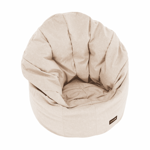 Fotoliu tip puff, ţesătură bej, KENOD - - Roveli