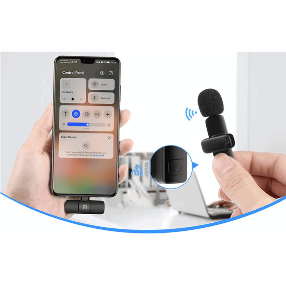 Set microfoane lavaliera wireless cu Lightning PULUZ  PU3150B - 3- Roveli
