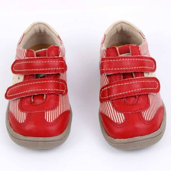 Pantofi sport , pentru copii , din piele naturala , PRIMII PASI  1839-ROSU/BEJ/2, Culoare (12): Rosu, Marime (12): 20 - 4- Roveli