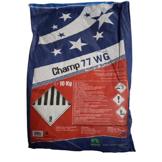 CHAMP 77 WG 10 kg | Fungicid & Bactericid de Contact Cupru | Vita de Vie, Legume, Pomi, Alege ambalajul dorit: 10 kg - - Roveli