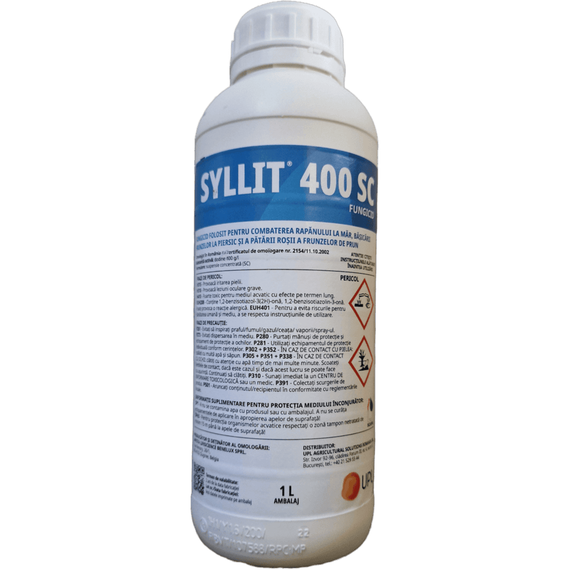 Syllit 400 SC - 1Litru, Arysta Lifescience, Fungicid Sistemic, Mar, Piersic, Prun - - Roveli