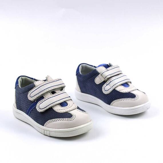 Pantofi sport , pentru copii , din piele naturala , PRIMII PASI  1839-ALB/GRI/9, Culoare (12): ALB/GRI, Marime (12): 21 - 3- Roveli