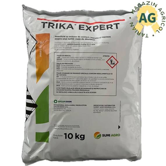 Trika Expert 10kg Insecticid granulat, actioneaza prin contact si ingestie, Alege ambalajul dorit: 10 kg - - Roveli