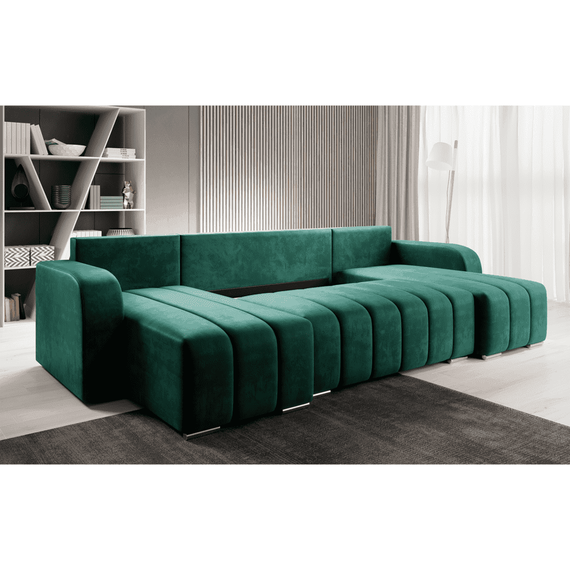 Set universal canapea, culoare smarald, PORIMA U - 4- Roveli