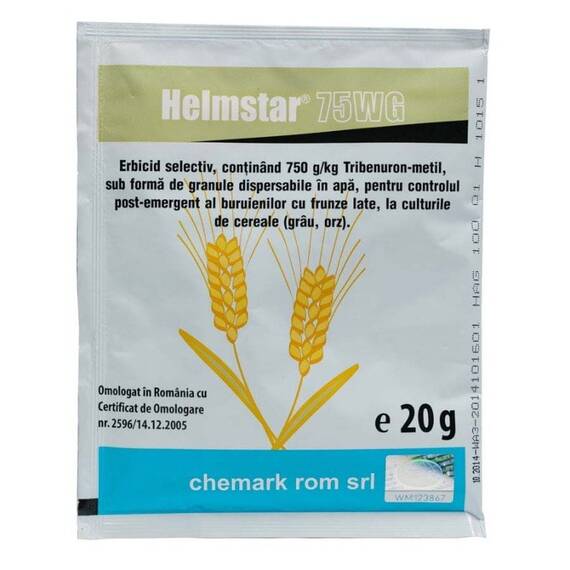 Helmstar 75WG 1ha erbicid cu tribenuron pentru buruieni dicotiledonate la cereale paioase - - Roveli