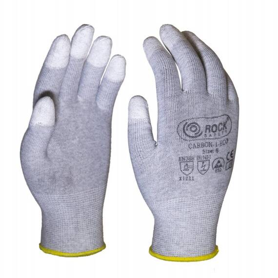 Manusi Antistatice CARBON 1F ESD (Pachet 10 Perechi) | Palmiere PU | Manusi cu Fibre de Carbon, Alege ambalajul dorit: 10 perechi - 2- Roveli