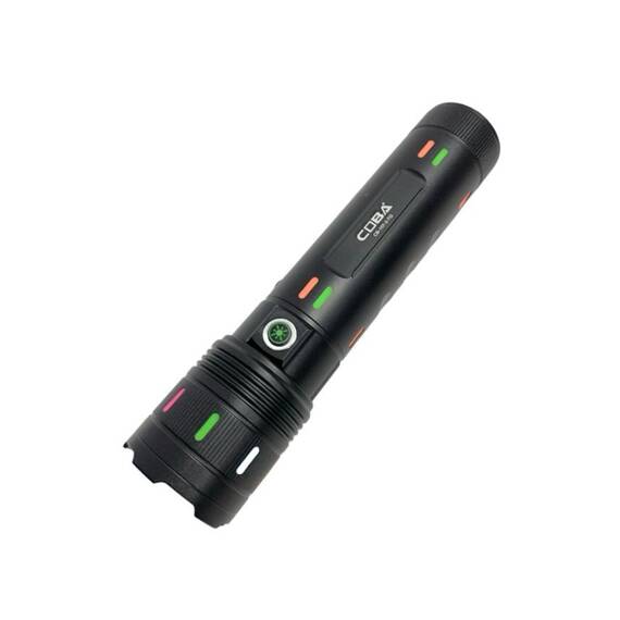 Lanterna COBA CB-107-2-TG cu lumina puternica, din aliaj de aluminiu, raza de actiune 1000m : Culoare - negru - - Roveli