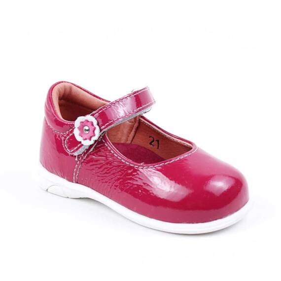 Pantofi usori , de copii , din piele naturala , lacuita PRIMII PASI 3258-FUCSIA/1, Culoare (12): Fucsia, Marime (12): 22 - - Roveli