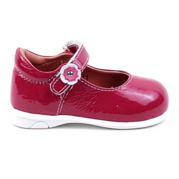 Pantofi usori , de copii , din piele naturala , lacuita PRIMII PASI 3258-FUCSIA/1, Culoare (12): Fucsia, Marime (12): 22 - 4- Roveli