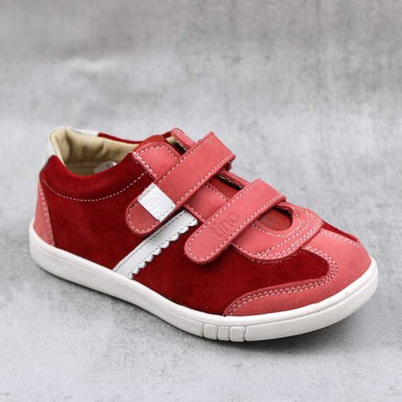 Pantofi sport , pentru copii , din piele naturala  1839-ROSU/14, Culoare (12): Rosu, Marime (12): 38 - - Roveli