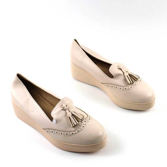 Pantofi de dama , cu platforma , usori si comozi , decorati cu ciucuri  LDY-W36-APRICOT, Culoare (12): Apricot, Marime (12): 37** - 3- Roveli