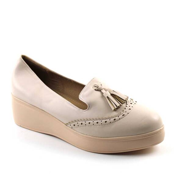 Pantofi de dama , cu platforma , usori si comozi , decorati cu ciucuri  LDY-W36-APRICOT, Culoare (12): Apricot, Marime (12): 37** - - Roveli