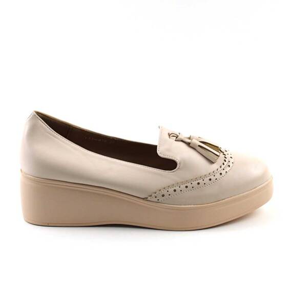 Pantofi de dama , cu platforma , usori si comozi , decorati cu ciucuri  LDY-W36-APRICOT, Culoare (12): Apricot, Marime (12): 36** - 3- Roveli