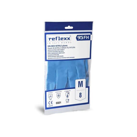 Manusi de Protectie Nitril Reutilizabile Reflexx R95, Marime (26): L - 3- Roveli