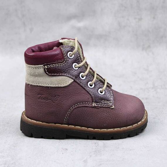 Ghete de copii, imblanite , din piele naturala PRIMII PASI  1857-BORDO/X, Culoare (12): Bordo, Marime (12): 20 - 3- Roveli