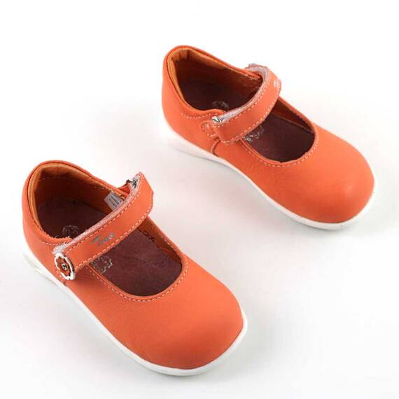 Pantofi usori , de copii , din piele naturala , PRIMII PASI 3258-PORTOCALIU/10, Culoare (12): Portocaliu, Marime (12): 23 - 3- Roveli