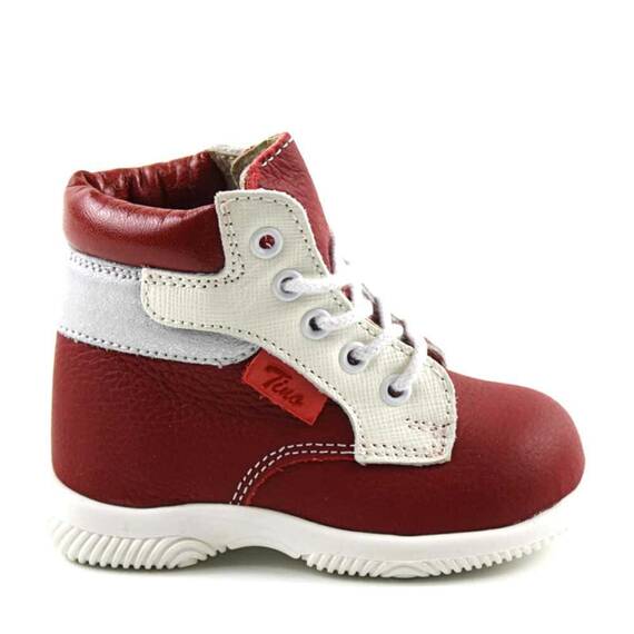 Ghete usoare de copii, din piele naturala PRIMII PASI 1857-ROSU/ALB/3, Culoare (12): ROSU/ALB, Marime (12): 22 - 4- Roveli