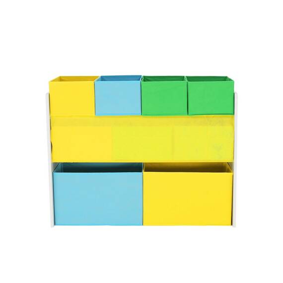 Organizator de jucarii DacEnergy©, 9 cosuri din tesatura 82,5 x 29,5 x 66 cm, multicolor - 10- Roveli