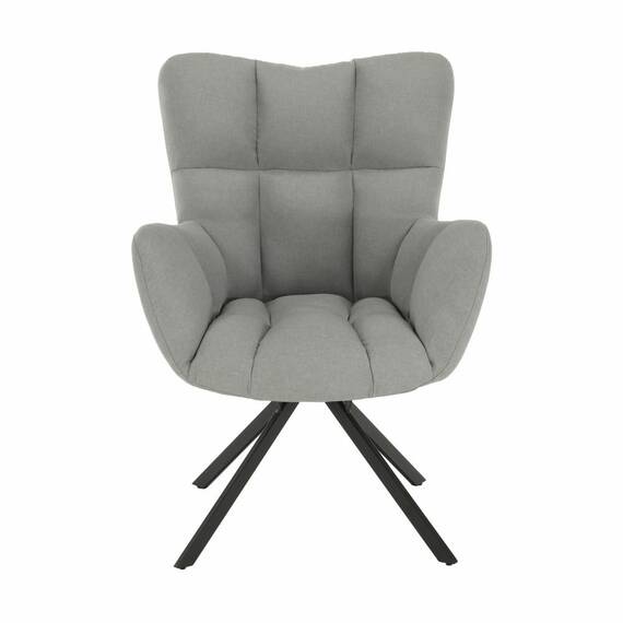Fotoliu DacEnergy©, cadru metalic, tapiteria din material textil, design unic, rotativ, 67x97x72 cm, finisaj negru si gri - 6- Roveli