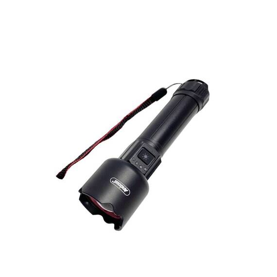 Lanterna portabila reincarcabila, din aliaj de aluminiu, cu 3 moduri de iluminare QD977 : Culoare - negru - - Roveli