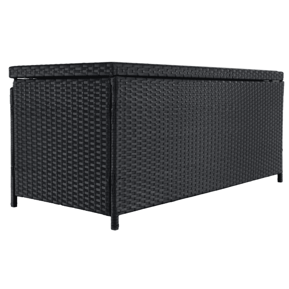 Cutie/banca de depozitare pentru gradina, negru/natural/crem, BEMUS - 10- Roveli