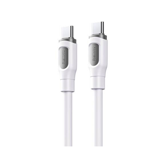 Cablu de date cu incarcare rapida REMAX RC-C111, USB-C la USB-C, 1 metru, 60W, alb - 2- Roveli