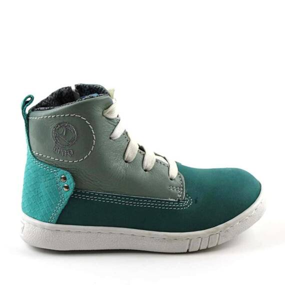 Ghete inalte pentru copii , din piele naturala , captusite  3144-VERDE, Culoare (12): Verde, Marime (12): 27 - 4- Roveli