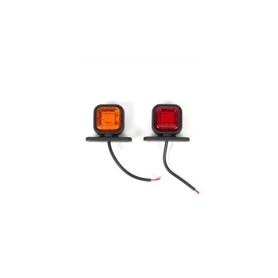 Lampa gabarit patrata LED  tip neon  portocalie si rosie  12V-24V  Cod: 202204 - - Roveli