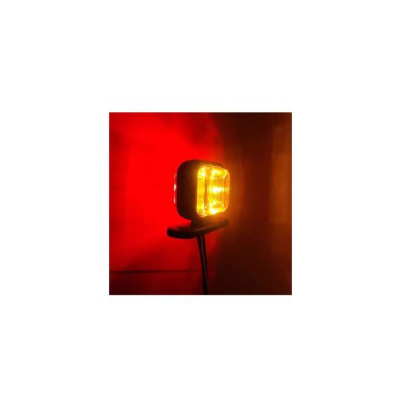 Lampa gabarit patrata LED  tip neon  portocalie si rosie  12V-24V  Cod: 202204 - 4- Roveli