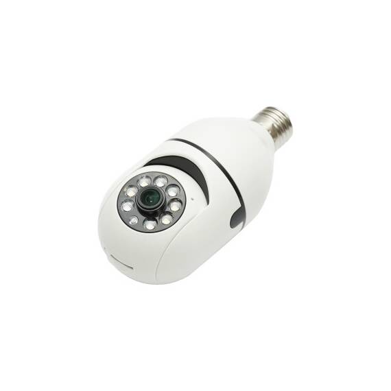 Camera de supraveghere smart-bulb PTZ, WIFI 2.4G 1080P, tip bec E27 cu senzor de miscare si aplicatie YIIoT Breckner Germany Cod: DISMN39 - 2- Roveli