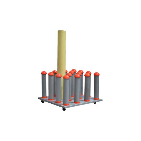 Stand de depozitare pentru role folie/autocolant, capacitate 16 role, dimensiune 57x57cm Cod: DP-1657 - - Roveli