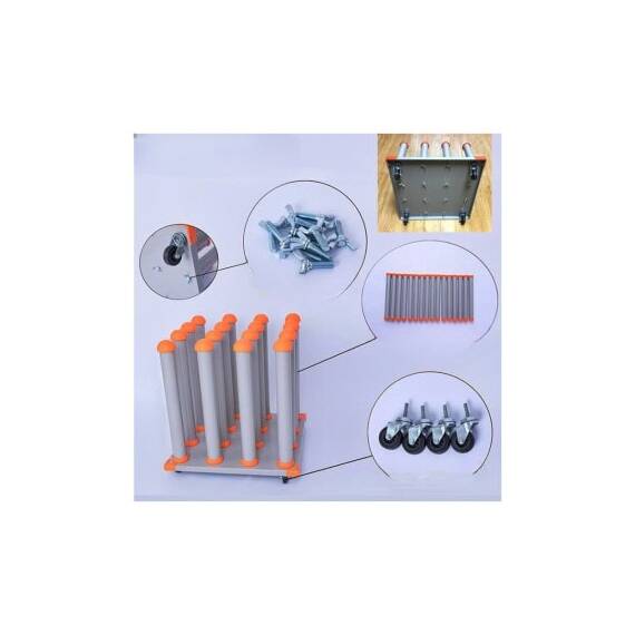 Stand de depozitare pentru role folie/autocolant, capacitate 16 role, dimensiune 57x57cm Cod: DP-1657 - 5- Roveli