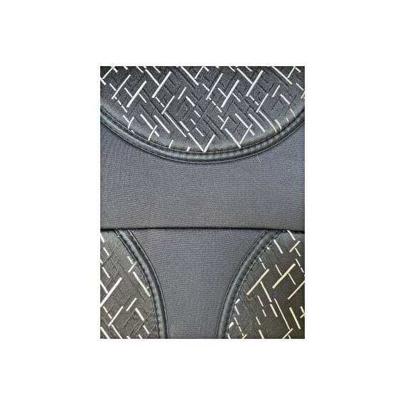 Huse scaun auto universale pentru fata  culoare Negru cu Negru si insertii Gri  1+1  Cod:  HNG1+1A - 3- Roveli