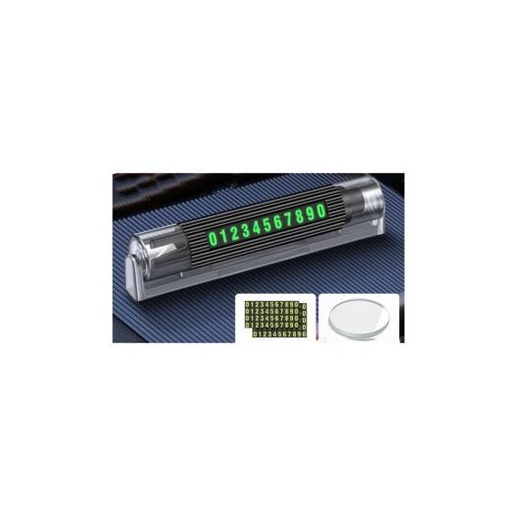 Suport afisaj numar telefon parcare temporara cu ciocan pentru spart geamuri si cutter pentru centura Cod: JCQ-05 - 2- Roveli