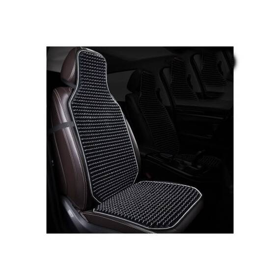 Husa scaun auto cu bile din lemn culoare Neagra 122x42cm Cod: PGP08 - 3- Roveli