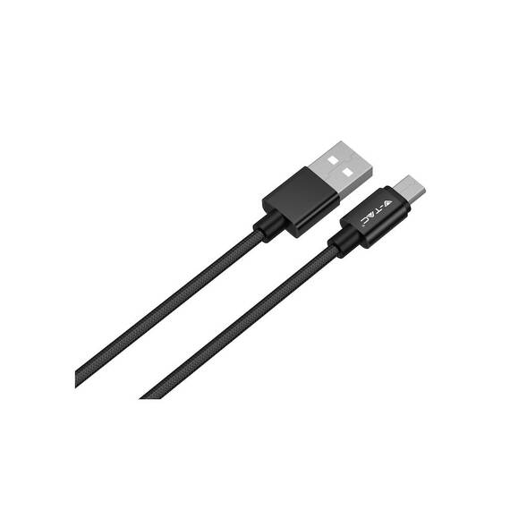 Cablu de date Type C , V-TAC, Seria Silver, Negru, 1m Cod: VT-5322 - 2- Roveli