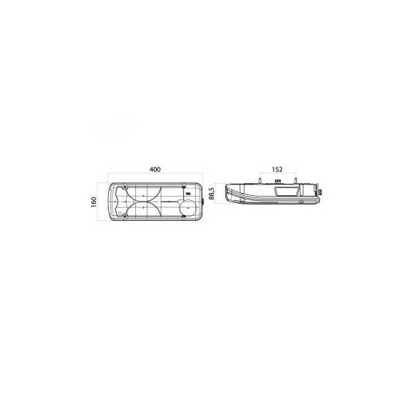 Lampa stop camion remorca partea stanga cu mufa in dreapta 5 functii  Cod:  201801-SKT BC - 5- Roveli