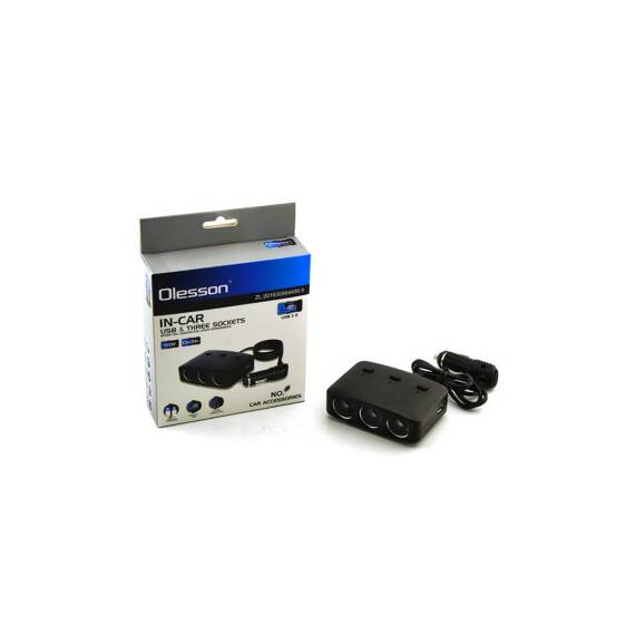 Prelungitor bricheta cu voltmetru si USB Cod: 1679 - 2- Roveli
