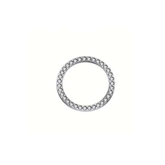 Ornament argintiu universal pentru buton start-stop, cu cristale stralucitoare Cod: JS-21 - - Roveli