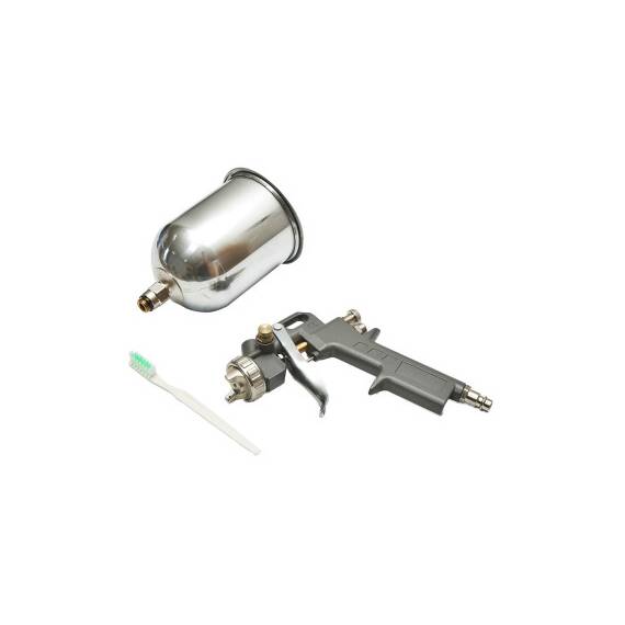 Pistol de vopsit cu aer comprimat 0.6L, cupa din inox in partea de sus, duza 1.5mm Cod: BK79598 - 2- Roveli