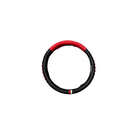 Husa volan imitatie piele si silicon rosu  marime M Cod: WK-1404 - - Roveli